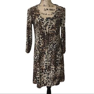 STYLE & Co Intimates Dress/Tunic Leopard Print 3/4 Sleeves